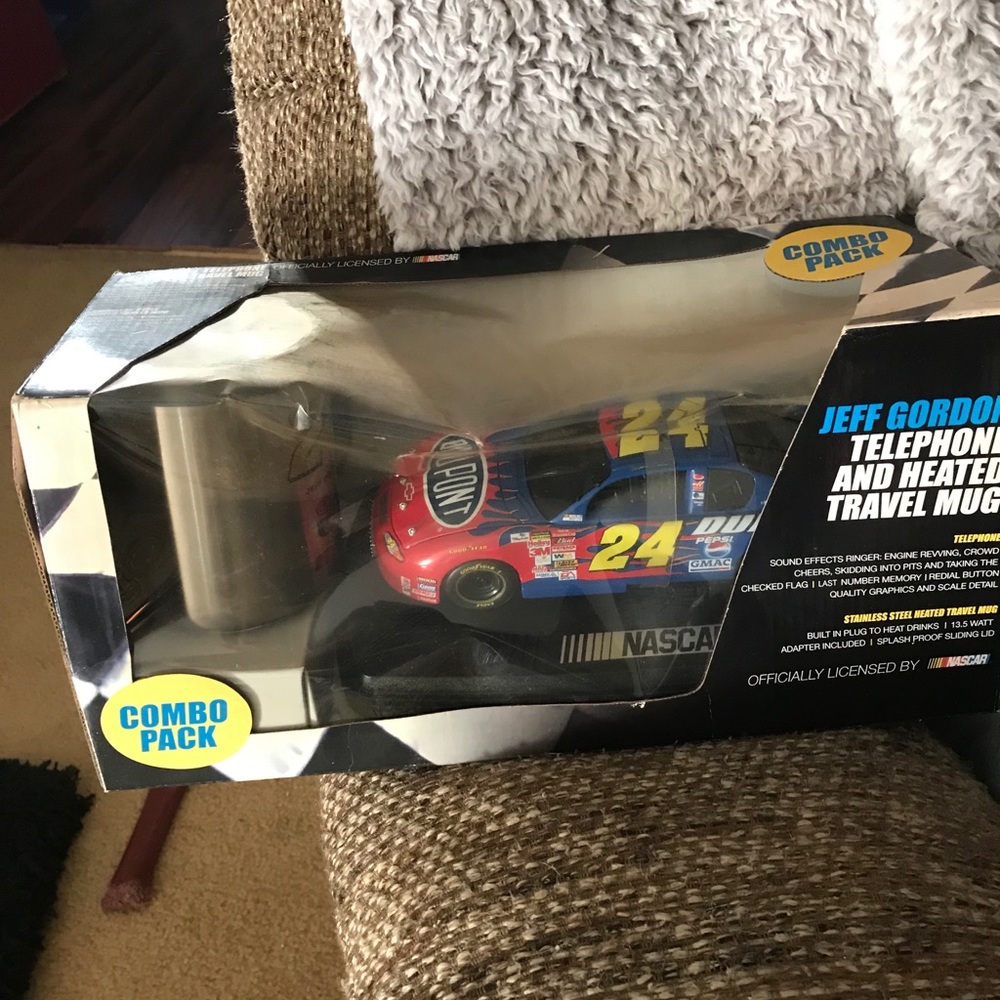 Jeff Gordon car telephone/ heated travel mug